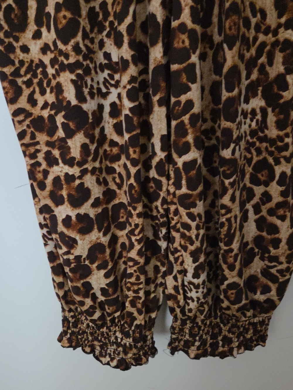 Dreamgirl Brown and Tan Leopard-Print Strapless Jumpsuit - Picture 3 of 4